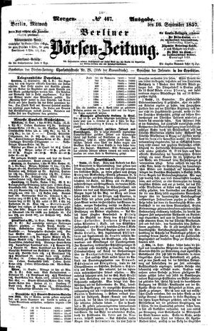 Berliner Börsen-Zeitung vom 16.09.1857