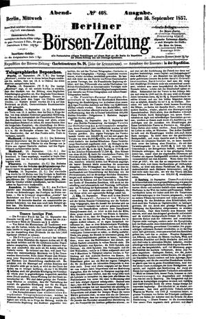 Berliner Börsen-Zeitung on Sep 16, 1857