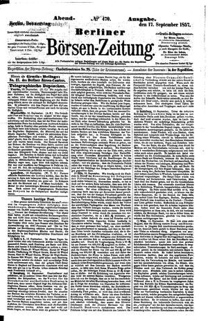 Berliner Börsen-Zeitung on Sep 17, 1857