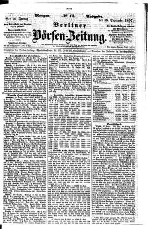 Berliner Börsen-Zeitung vom 18.09.1857