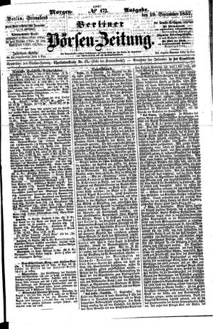 Berliner Börsen-Zeitung vom 19.09.1857
