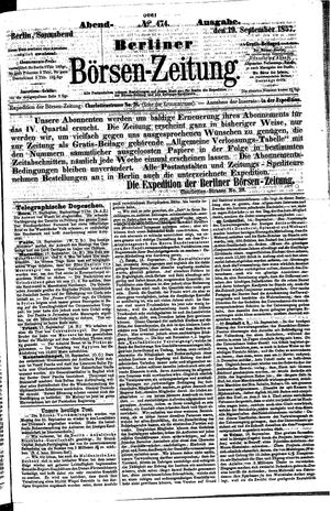 Berliner Börsen-Zeitung vom 19.09.1857