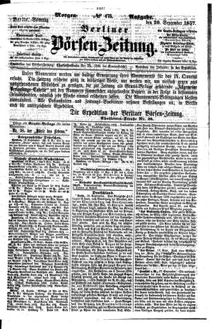 Berliner Börsen-Zeitung vom 20.09.1857