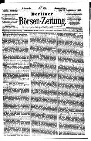 Berliner Börsen-Zeitung vom 20.09.1857