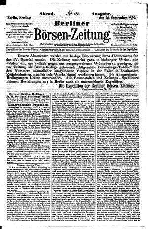 Berliner Börsen-Zeitung vom 25.09.1857