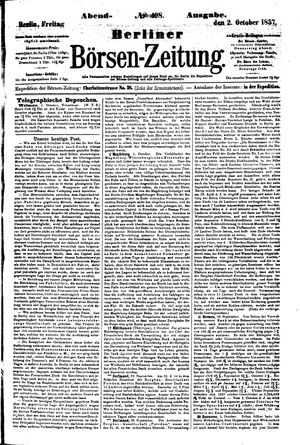 Berliner Börsen-Zeitung on Oct 2, 1857