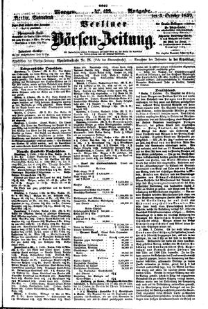 Berliner Börsen-Zeitung vom 03.10.1857
