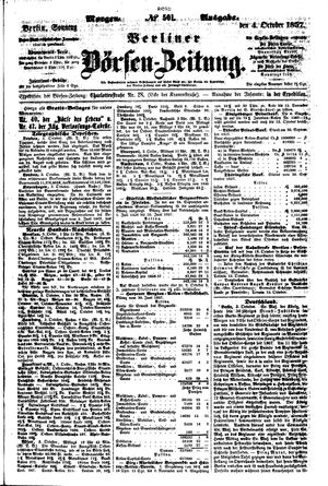 Berliner Börsen-Zeitung vom 04.10.1857