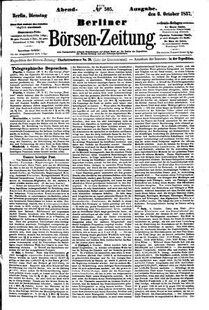 Berliner Börsen-Zeitung vom 06.10.1857