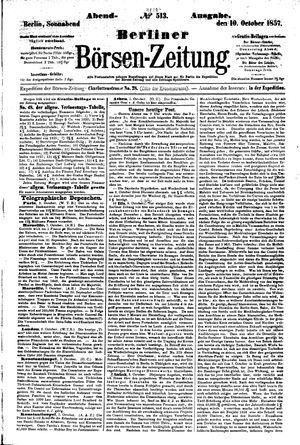 Berliner Börsen-Zeitung vom 10.10.1857
