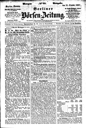 Berliner Börsen-Zeitung vom 11.10.1857