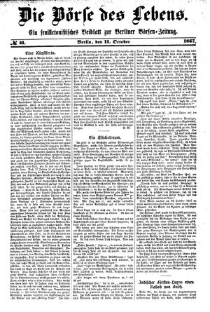 Berliner Börsen-Zeitung vom 11.10.1857