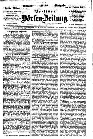 Berliner Börsen-Zeitung vom 14.10.1857