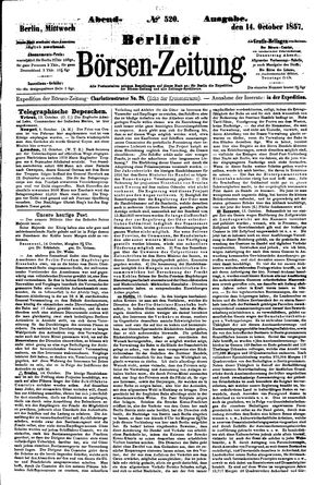 Berliner Börsen-Zeitung vom 14.10.1857