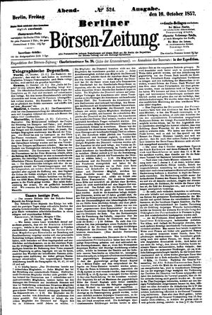 Berliner Börsen-Zeitung vom 16.10.1857