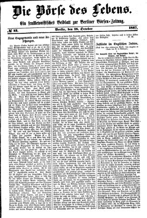 Berliner Börsen-Zeitung vom 18.10.1857