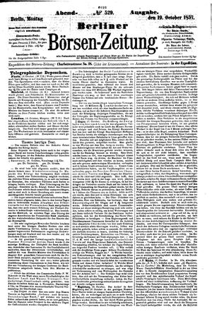 Berliner Börsen-Zeitung vom 19.10.1857