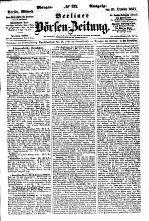 Berliner Börsen-Zeitung vom 21.10.1857