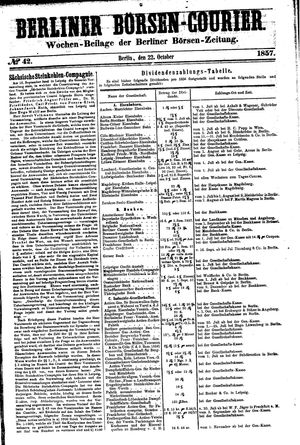 Berliner Börsen-Zeitung on Oct 22, 1857