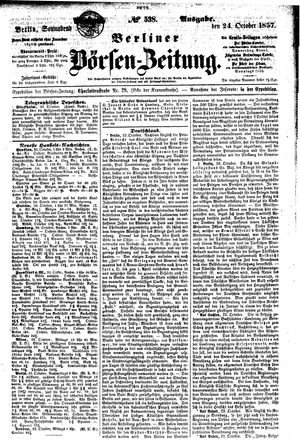 Berliner Börsen-Zeitung vom 24.10.1857