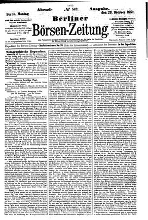 Berliner Börsen-Zeitung vom 26.10.1857