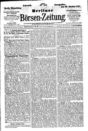 Berliner Börsen-Zeitung vom 29.10.1857