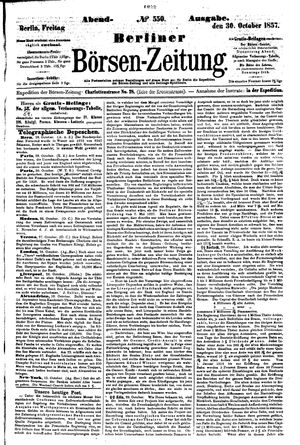 Berliner Börsen-Zeitung vom 30.10.1857