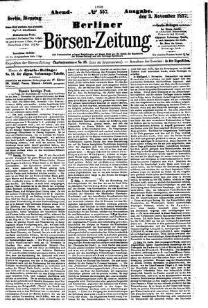 Berliner Börsen-Zeitung on Nov 3, 1857