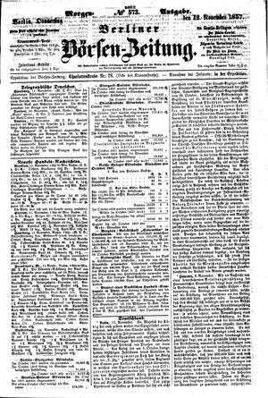Berliner Börsen-Zeitung on Nov 12, 1857