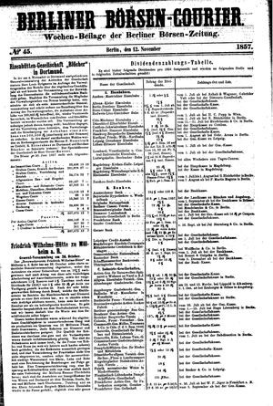Berliner Börsen-Zeitung on Nov 12, 1857