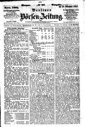 Berliner Börsen-Zeitung vom 17.11.1857