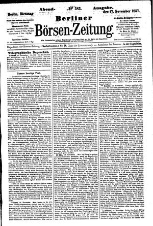 Berliner Börsen-Zeitung vom 17.11.1857