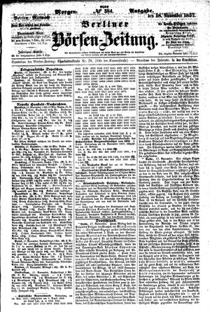 Berliner Börsen-Zeitung vom 18.11.1857