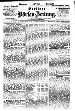 Berliner Börsen-Zeitung vom 19.11.1857