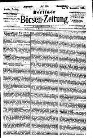 Berliner Börsen-Zeitung vom 20.11.1857