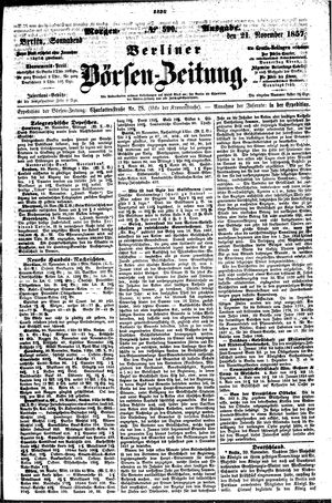 Berliner Börsen-Zeitung vom 21.11.1857