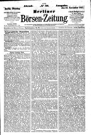 Berliner Börsen-Zeitung vom 24.11.1857