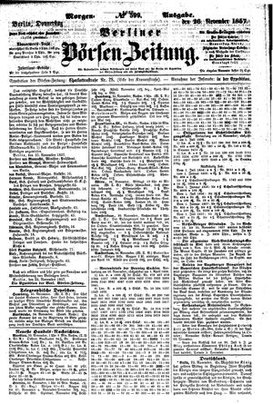 Berliner Börsen-Zeitung vom 26.11.1857