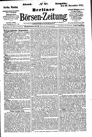 Berliner Börsen-Zeitung vom 30.11.1857