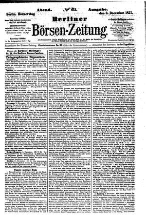 Berliner Börsen-Zeitung vom 03.12.1857
