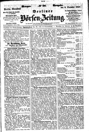 Berliner Börsen-Zeitung vom 05.12.1857