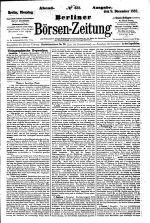 Berliner Börsen-Zeitung vom 08.12.1857