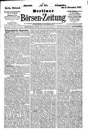 Berliner Börsen-Zeitung vom 09.12.1857