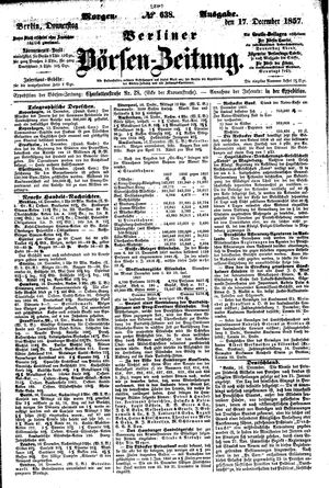 Berliner Börsen-Zeitung vom 17.12.1857