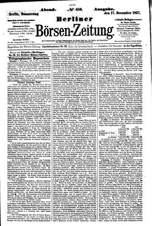 Berliner Börsen-Zeitung vom 17.12.1857