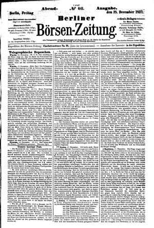 Berliner Börsen-Zeitung vom 18.12.1857