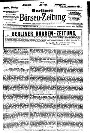 Berliner Börsen-Zeitung vom 21.12.1857