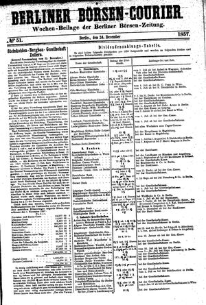 Berliner Börsen-Zeitung vom 24.12.1857