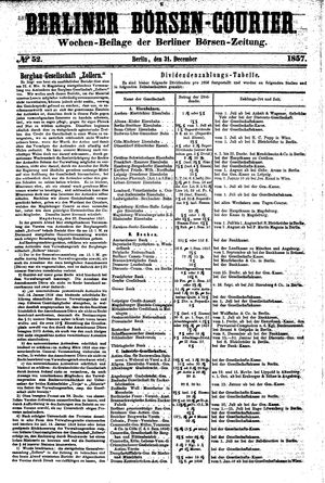 Berliner Börsen-Zeitung vom 31.12.1857
