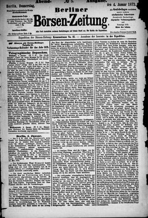 Berliner Börsen-Zeitung vom 04.01.1872